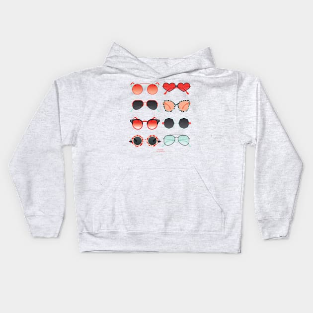 Sunglasses Kids Hoodie by CatCoq